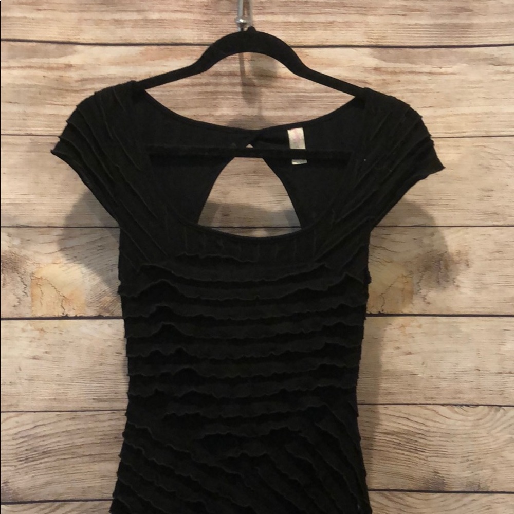 Black Free People keyhole back maxi dress